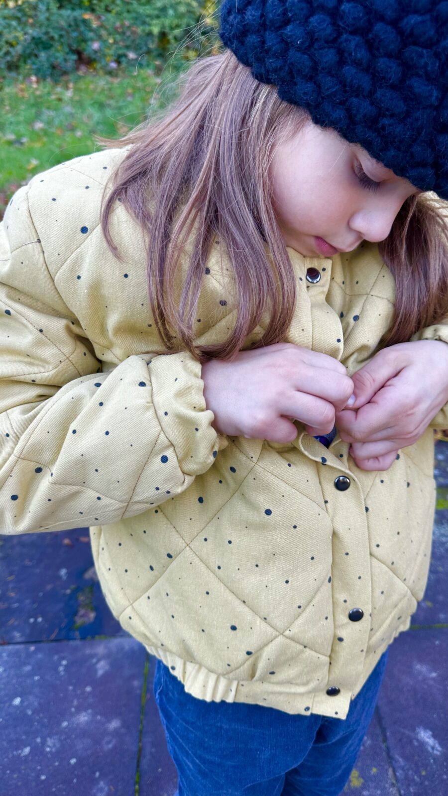 Ocher Jacket with Black Dots - Image 2