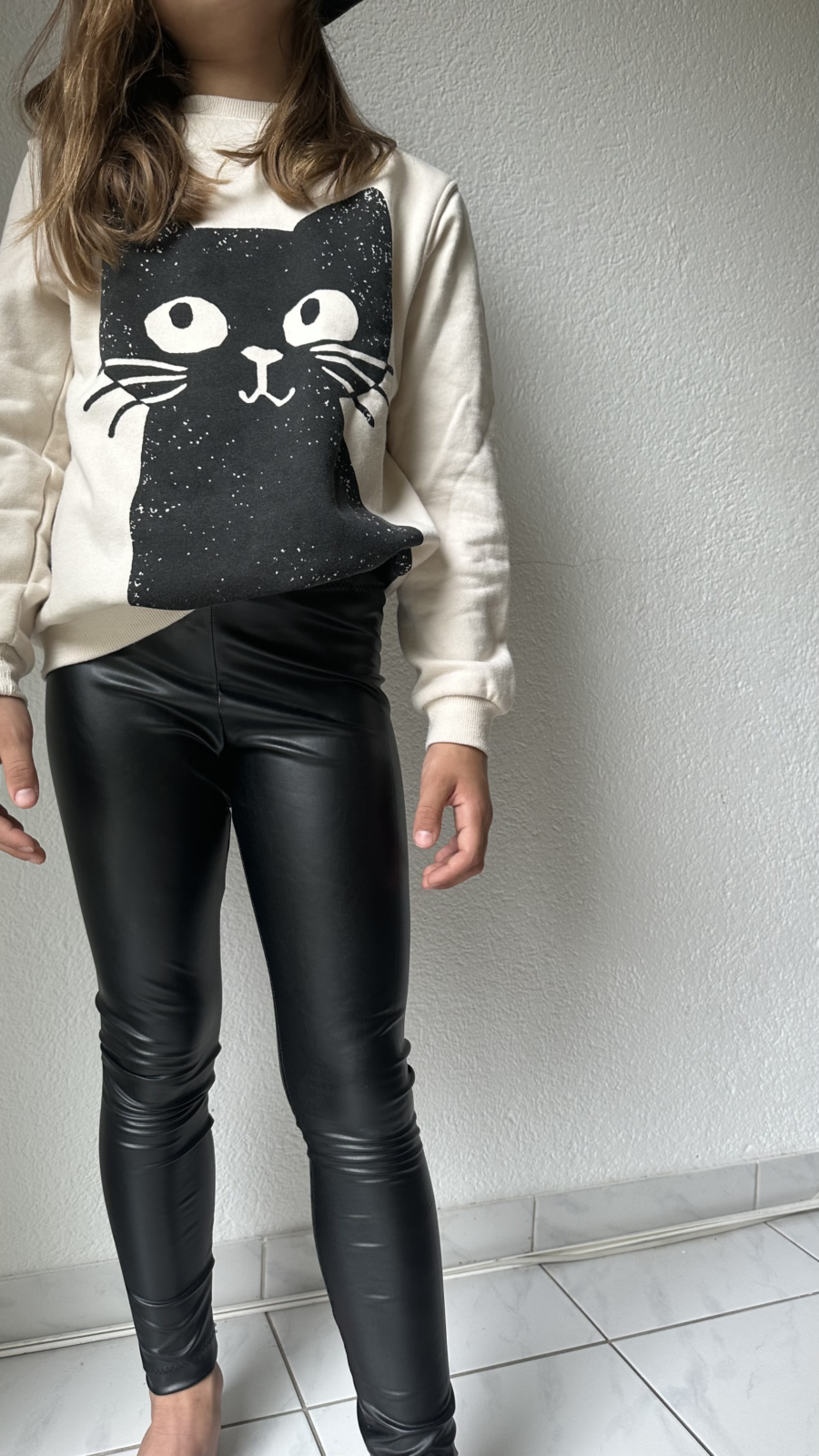 Faux Ladies Black Leggings - Image 2