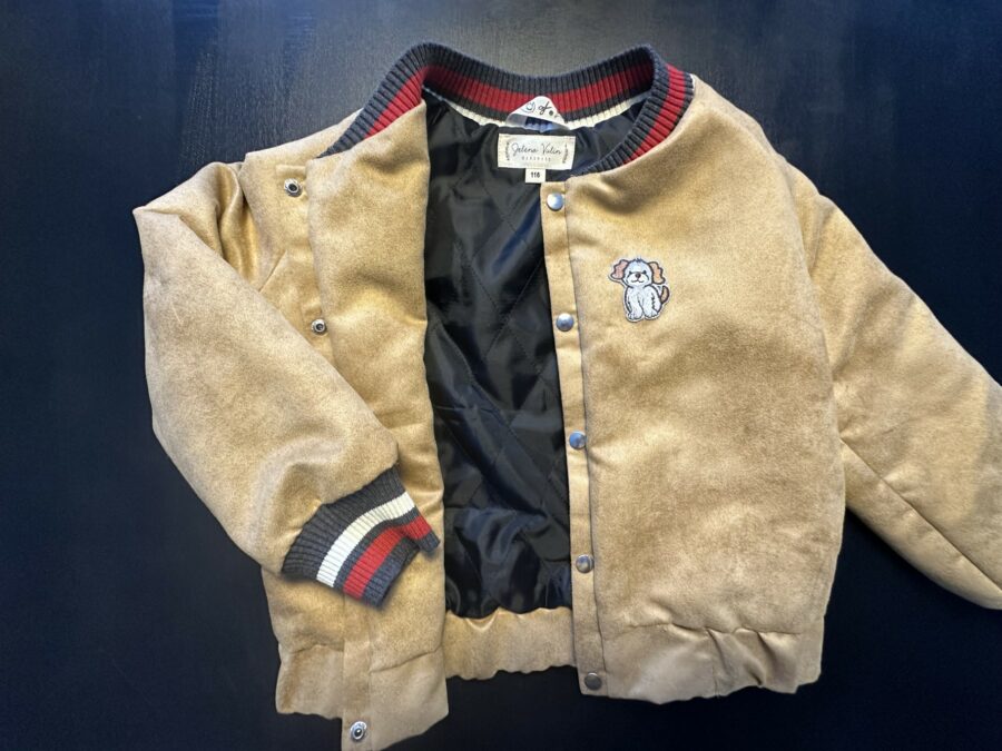 Boys Ochre Bomber Jacket